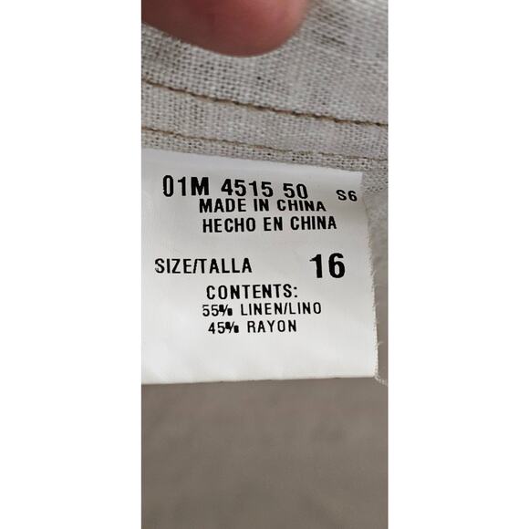 Vintage 80s Gold Metallic Linen Blend Jacket Sz 16 by NutMeg’s Womenswear - Picture 7 of 8